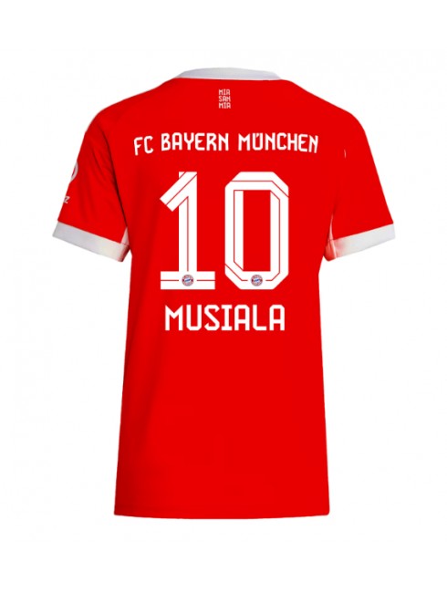 Bayern Munich Jamal Musiala #10 Zenski Domaci Dres 2025-26 Kratak Rukavima Bayern Munich Jamal Musiala #10 Zenski Domaci Dres 2025-26 Kratak Rukavima